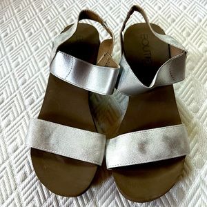 Silver Strap Sandals